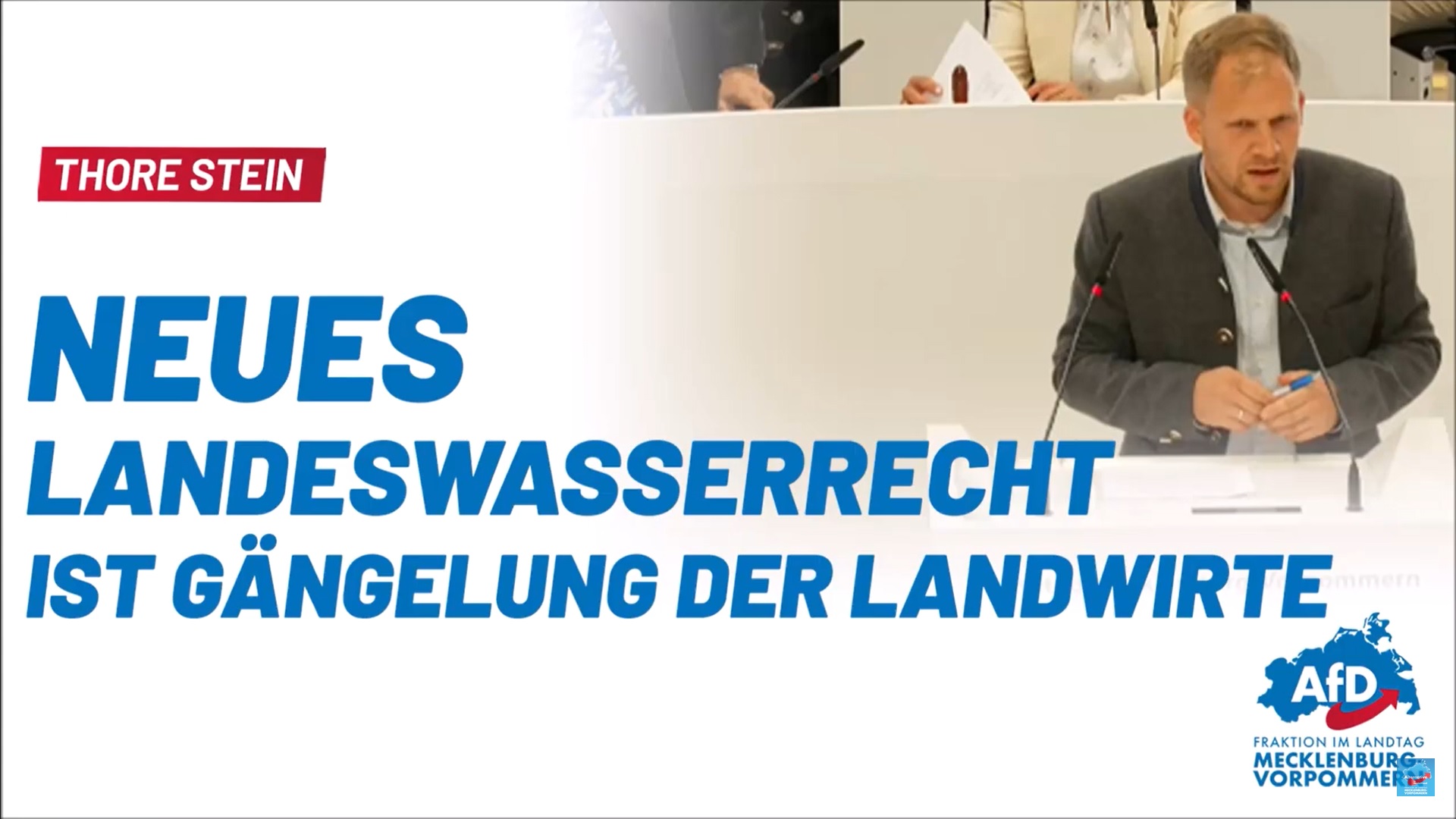 Thore Stein: Neues Landeswasserrecht ist Gängelung der Landwirte