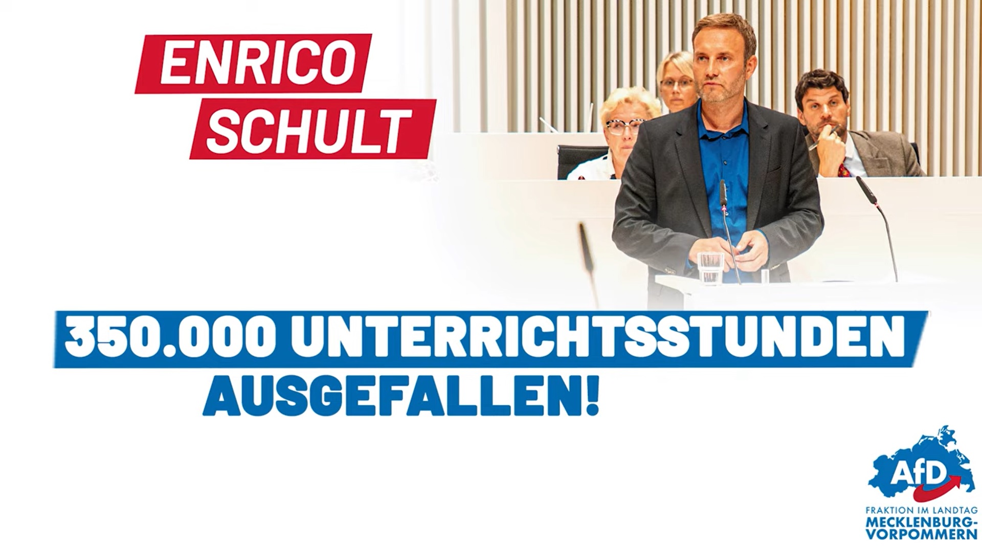 Enrico Schult: 350.000 Unterrichtsstunden ausgefallen!