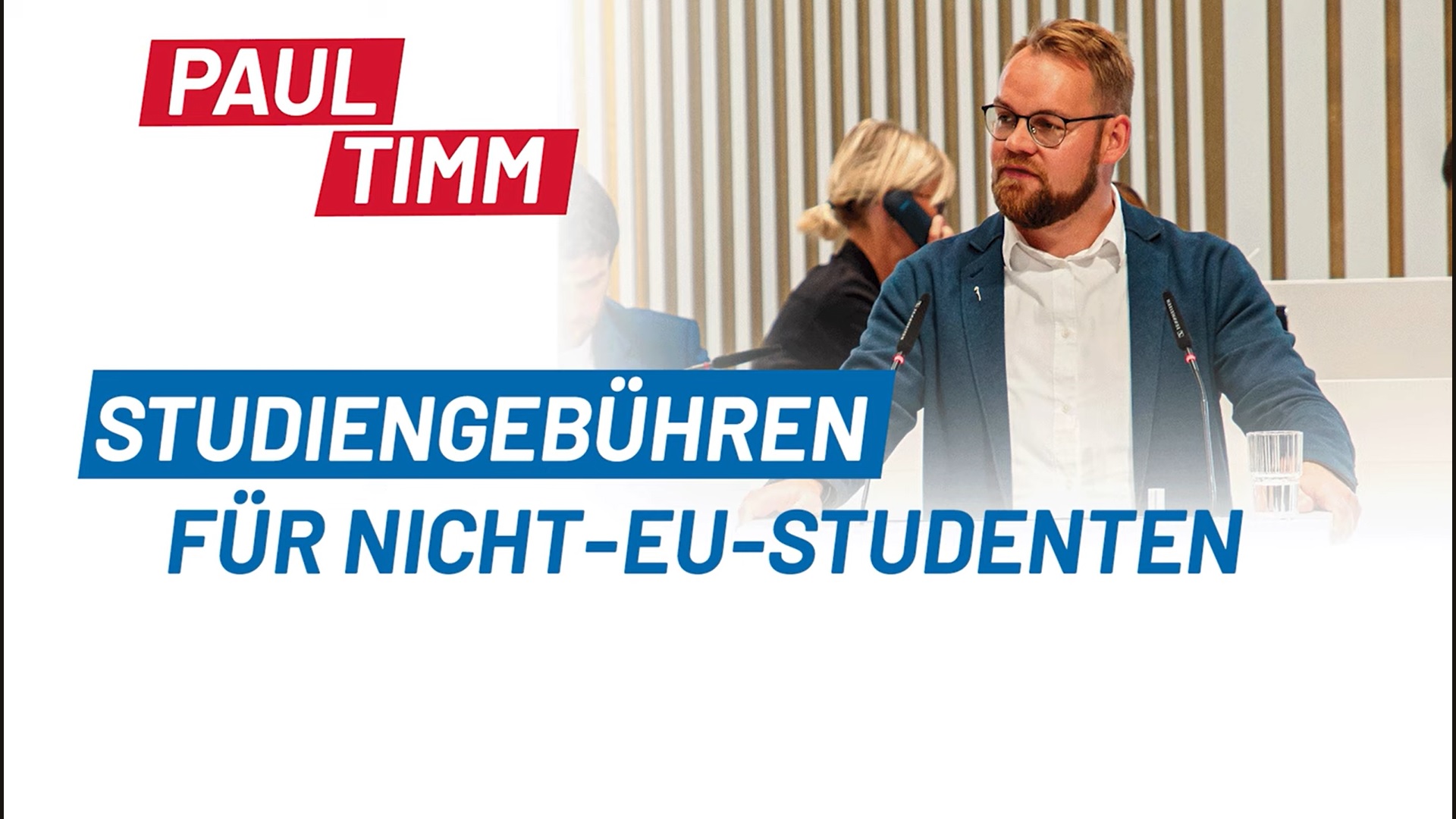 Paul Timm: Studiengebühren für Nicht-EU-Studenten